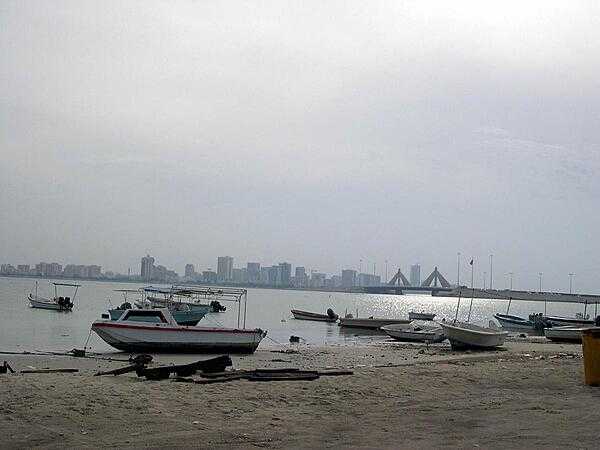 Manama, the capital of Bahrain, seen from a distance.