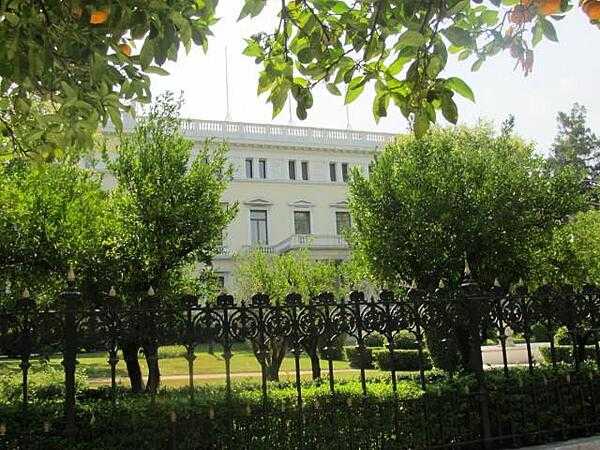 The Presidential Palace in Athens, Greece, was built between 1891 and 1897 as a royal palace. It was referred to as the New Royal Palace until the abolition of the monarchy in 1924. The building has been occupied by the president of Greece since that time.