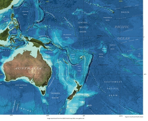 pacific ocean floor map