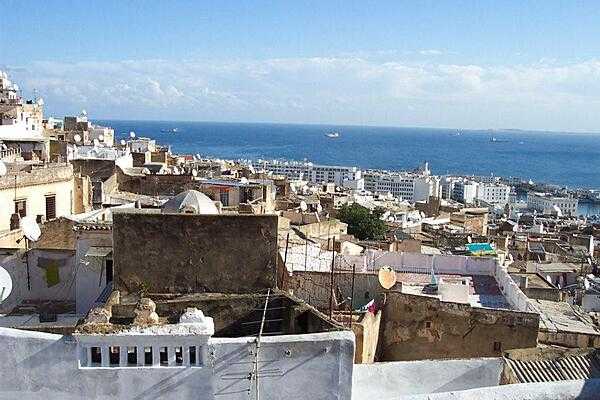 Algiers, Algeria, rooftop view of the Mediterranean.