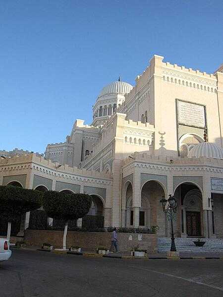 The Algeria Square Mosque in Tripoli. The structure was a Catholic church during the period of Italian rule, but has now been converted into a Muslim place of worship.